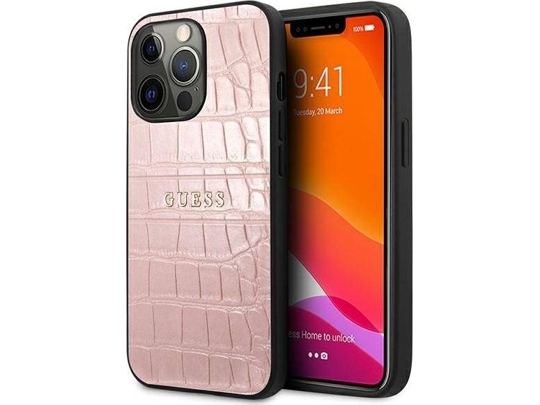 Guess Croco Strap Collection Iphone 13 Pro / 13 6.1&Quot Hülle - Pink
