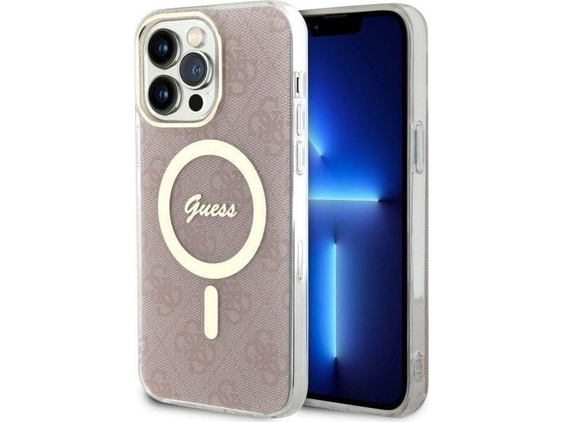 Guess 4G Magsafe Cover Til Iphone 14 Pro Max - Pink