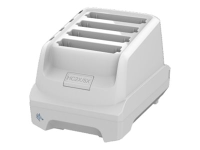 Zebra - Batterioplader - output-stikforbindelser: 4 - hvid