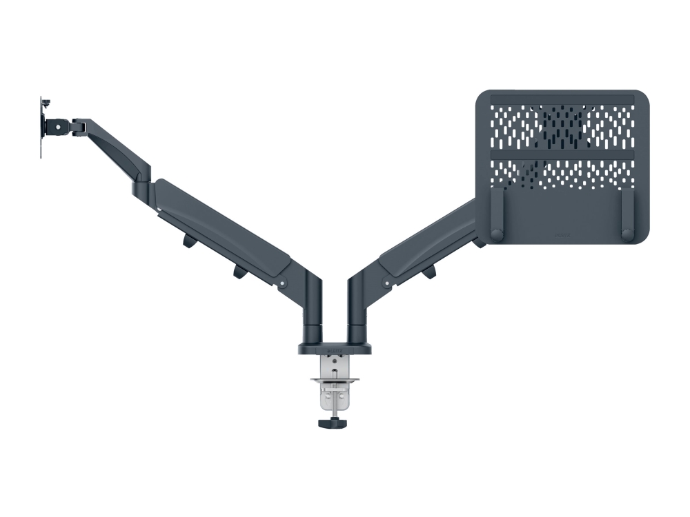 Leitz Leitz Ergo pladsbesparende dual monitor arm & laptop arm Mørkegrå 65380089 Modsvarer: N/A