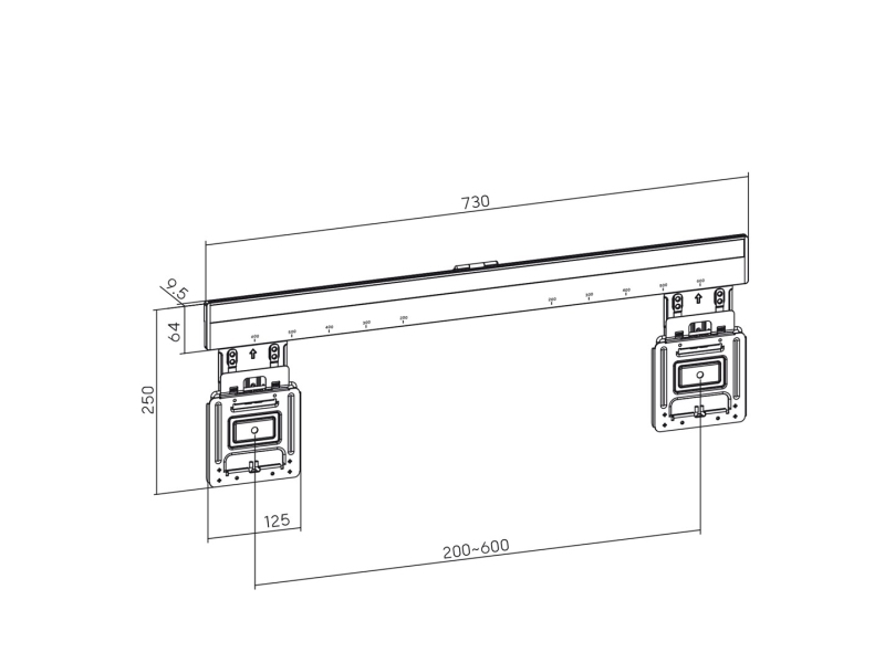„Maclean MC-481 Ultra Flat Slim“ televizoriaus sieninis laikiklis, skirtas 37–80 colių plokščiam, lenktam televizoriui, iki 75 kg, maks. VESA 600x400, universalus televizoriaus laikiklis.