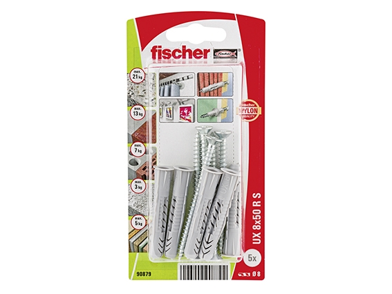 Fischer 90879 Screw Anchor / Wall Plug 10 Pc(S) Screw ogAmp  Anchor Kit 70 Mm