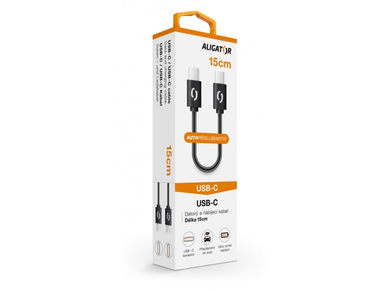Alligator Datkp44, 0,15 M, Usb C, Usb C, Sort