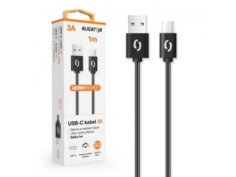 Alligator Datkp43 Usb-Kabel 1 M Usb 3.2 Gen 1 (3.1 Gen 1) Usb A Usb C Sort