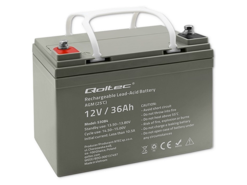Qoltec Agm Battery - Ups-Batteri