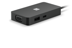 Microsoft Surface Usb-C Travel Hub, Ledningsført, Usb 3.2 Gen 2 (3.1 Gen 2) Type-C, 10,100,1000 Mbit/S, Sort, Usb, Windows 10 Home, Windows 10 Pro, W