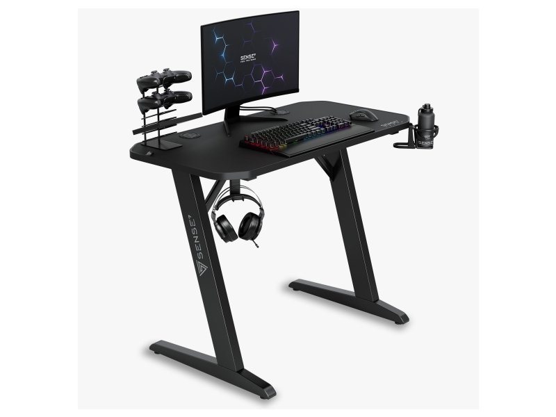 Gaming skrivebord Nomad Classic - sort 120 x 60 cm