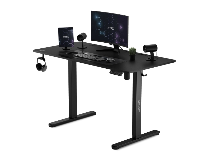 SENSE7 elektrisk skrivebord Nojo 120x60 cm Sort