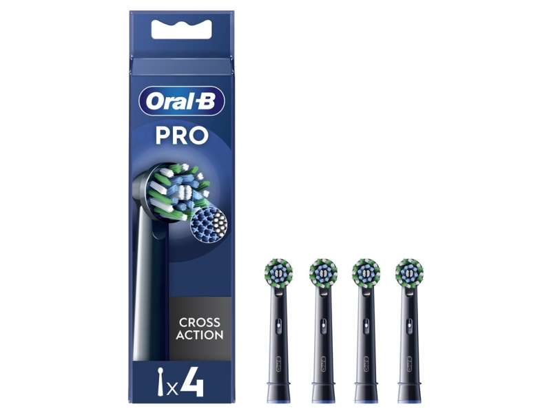 Oral-B Aufsteckbürsten Pro Cross Action 4-Pack Schwarz (Eb50brx-4)
