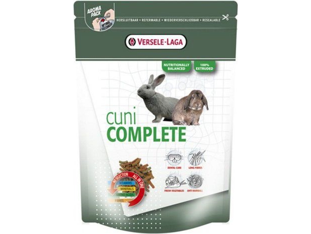 Versele-Laga Cuni Adult Complete, Granulat, 500 G, Kaninchen, Vitamin A, Vitamin C, Vitamin D3, Vitamin E, Kupfer, Kupfersulfat, Jod, Eisen, Manganes