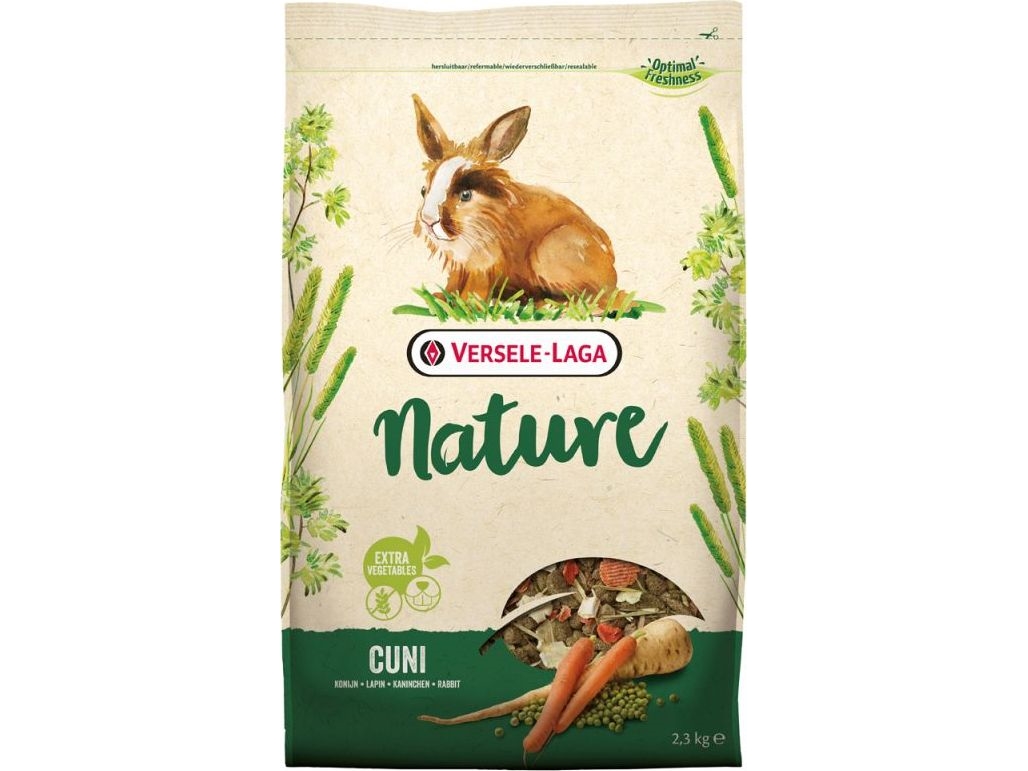 Versele-Laga Cuni Nature, Snack, 2,3 Kg, Kaninchen, Vitamin A, Vitamin C, Vitamin D3, Vitamin E, Kupfer, Kupfersulfat, Jod, Eisen, Manganese, Selen,