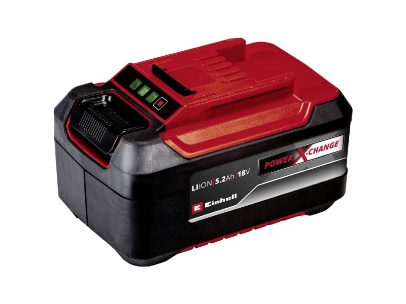 Einhell 4511437, Battery, Lithium-Ion (Li-Ion), 5.2 Ah, 18 V, Einhell, Black, Red