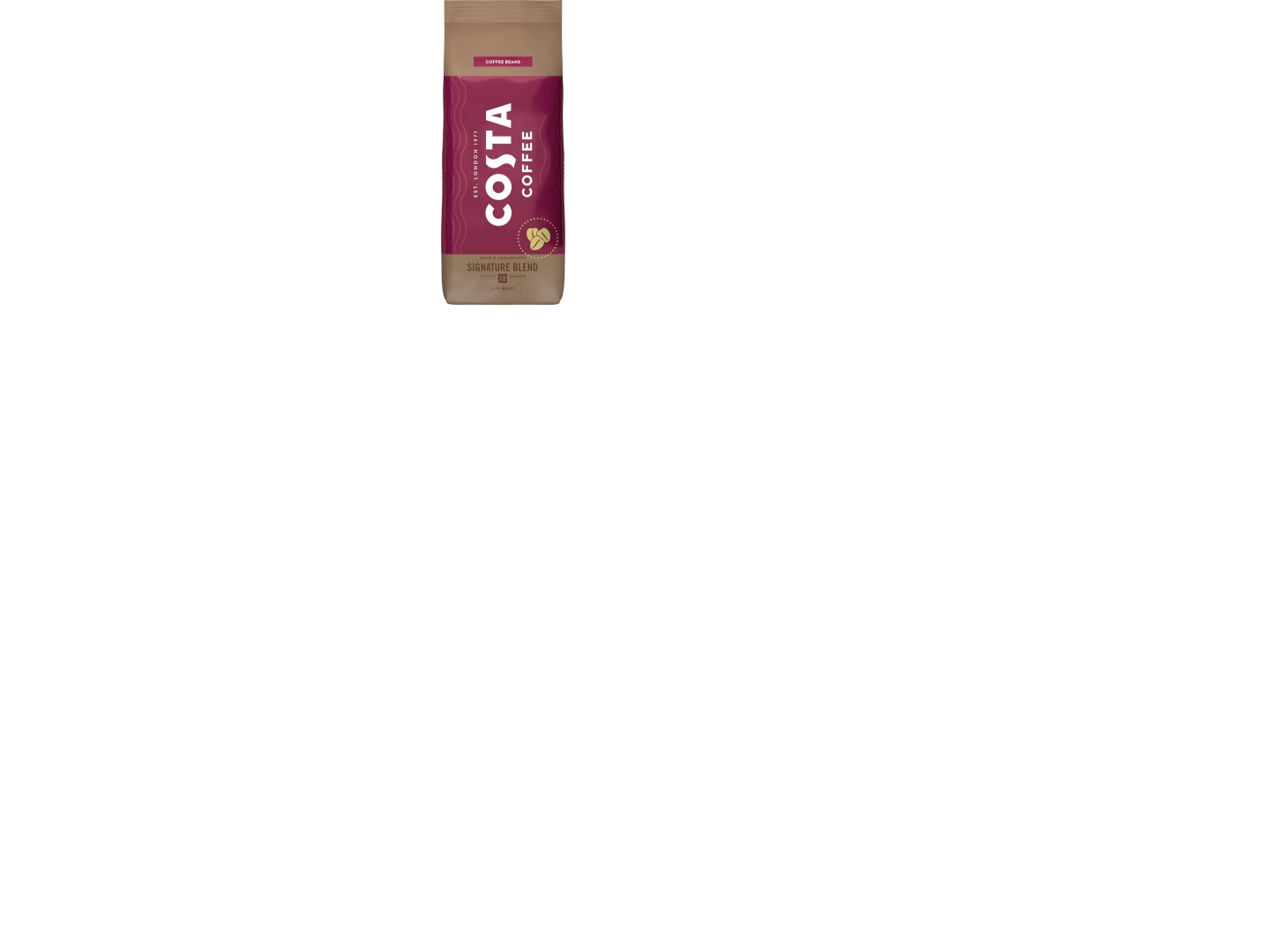 Costa Coffee Signature Blend tamsios kavos pupelės 1kg