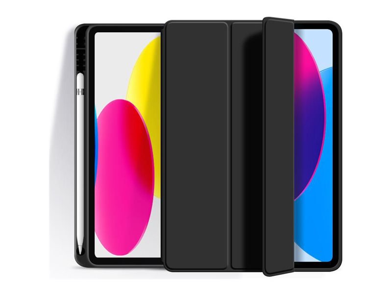 Estuff Seattle Flipomslag Til Tablet Polyurethan Blød Termoplastisk Polyuretan Tpu Sort For Apple 10.9 Inch Ipad 10. Generation