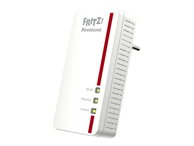 Fritz!Powerline 1260E - Wlan Set - Powerline-Adaptersæt 1Gbe, Homeplug Av (Hpav) 2.0, Ieee 1901 - Wi-Fi 5 - Dual Band - Kan Sluttes Til Vægstik