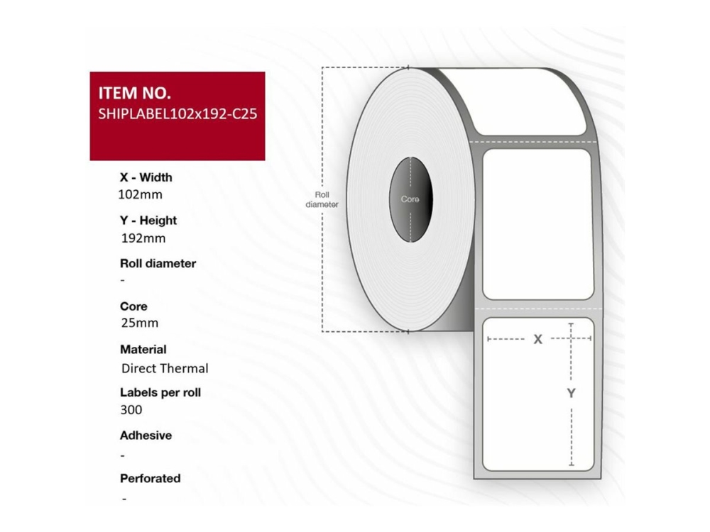 Capture – Permanent Klebend – Perforiert – Weiß – 102 X 192 Mm 7200 Etiketten (24 Rolle(N) X 300) Versandetiketten