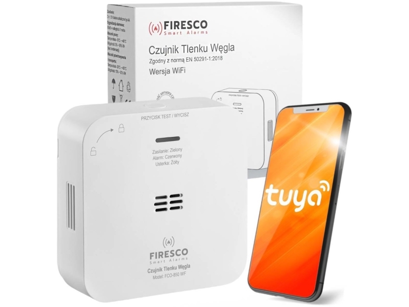 Anglies Monoksido Jutiklis Firesco Fco-850 Wf Wi-Fi Tuya Smart Life