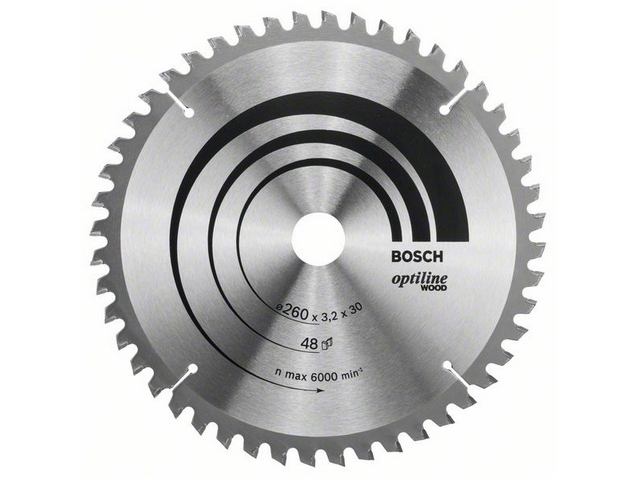 Bosch RUNDSAVKL OPTILINE Ø260X30X3,2MM 48T K&G