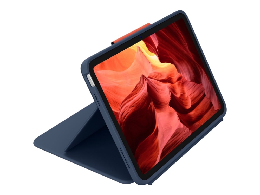 Logitech Rugged Combo 4 - Tastatur og folioveske - Apple Smart connector - klassisk blå - for Apple 10.9-inch iPad (10. generasjon)