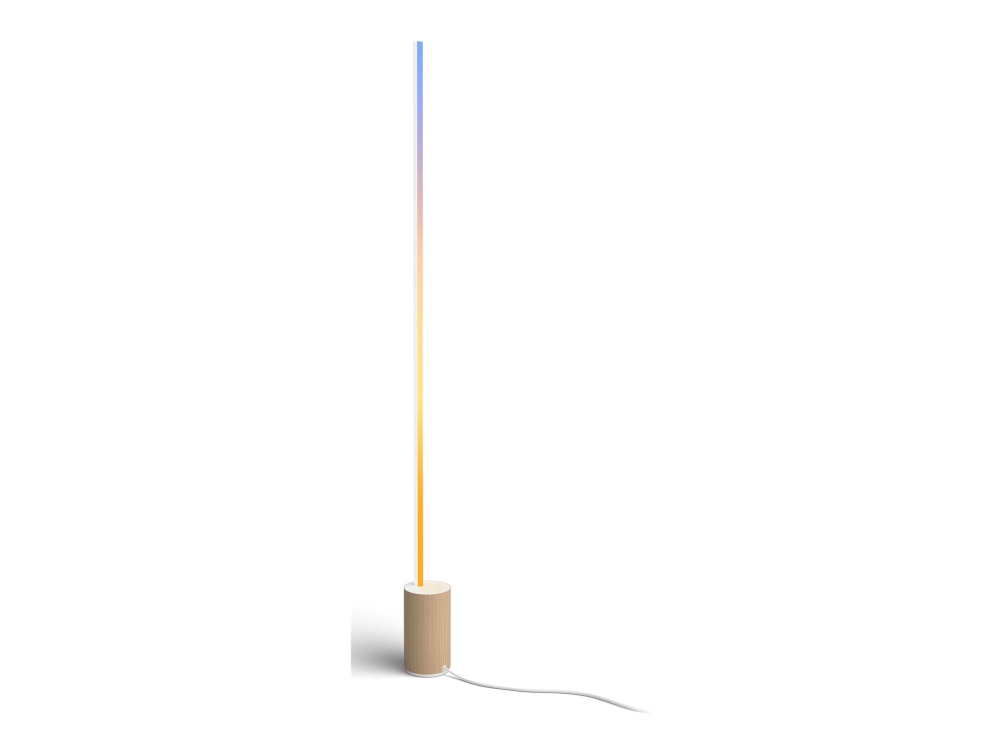 Philips Hue White And Color Ambiance Signe Gradient Floor Lamp Oak - Bluetooth Control Via App - Control With App Or Voice - Add Hue Bridge To Unlock