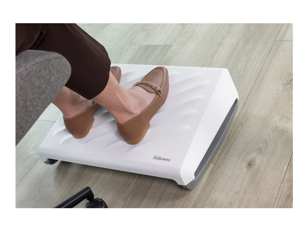 Fellowes Breyta fotstöd vit 3 höjdinställningar Gungfunktion, vit, ABS, 0 - 18°, 49 cm, 36 cm, 490 mm | Möbler - Bord - Kontorsbord | GameStuff