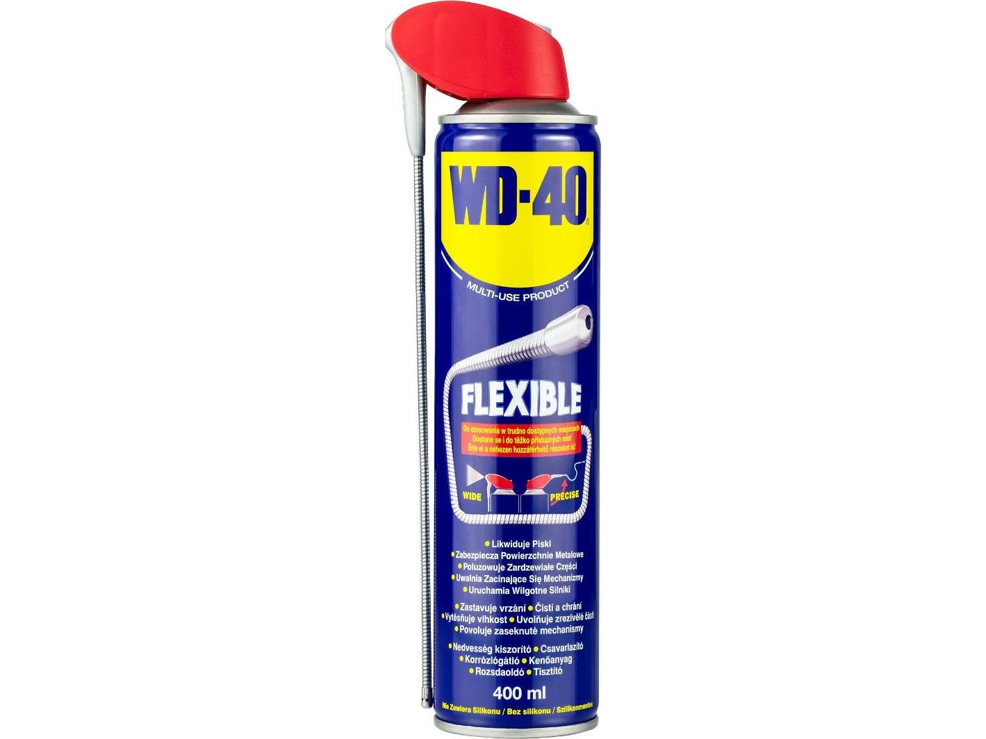 WD40 WD-40 DAUGIAFUNKCIS PREPARATAS 400ml FLEXIBLE LANSTUS APLIKATORIUS