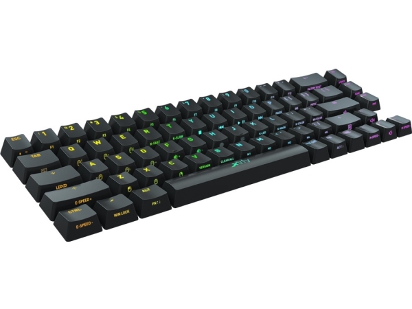 Xtrfy K5 Compact, bas-keycaps, svart, nordisk | Datortillbehör - Möss & Tangentbord - Reservdelar | GameStuff