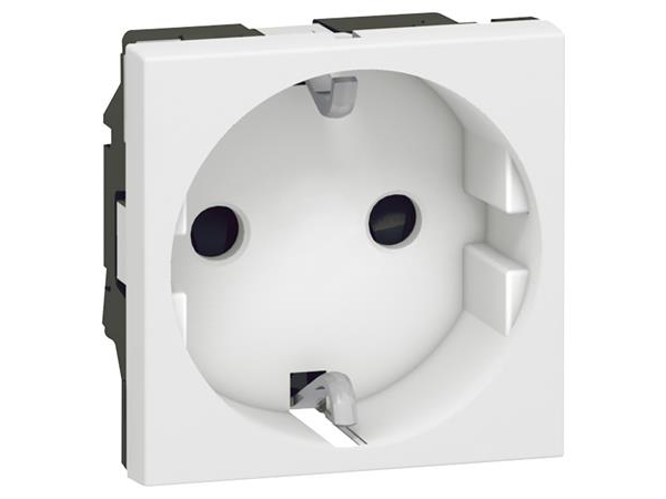 Mosaikuttag Schuko 2pin M-jord 16A 2M auto vit | Lauritz Knudsen - LK FUGA - Strömbrytare & Kontaktdon | GameStuff