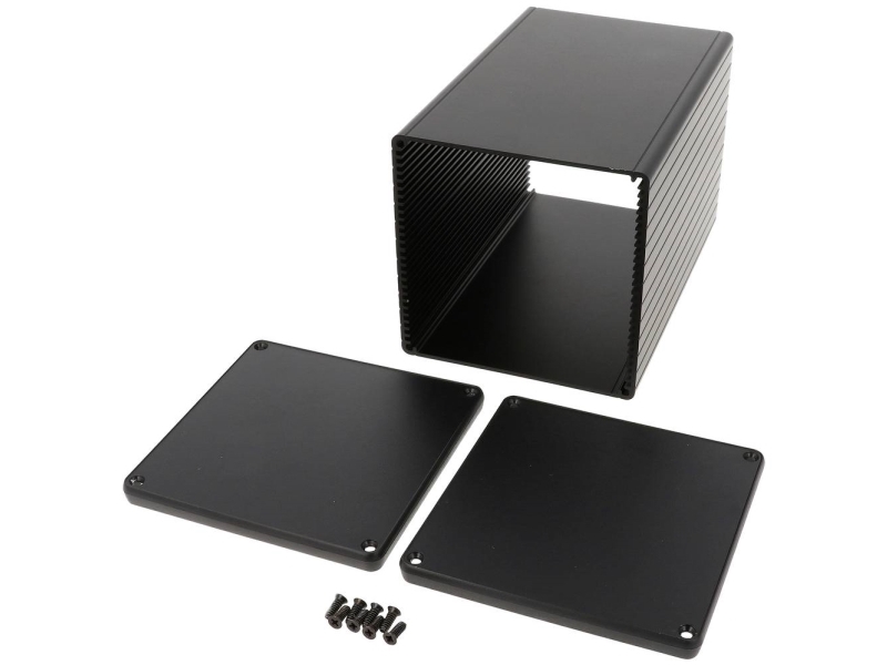 Hammond Electronics 1455Ns1602bk Universalkabinet 160 X 103 X 103 Aluminium Ekstruderet Sort 1 Stk