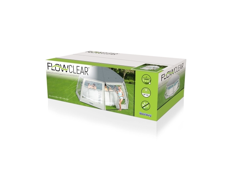 Bestway 58612, Kupoltak till pool, Ovanmarkspool, Rund, Grå, Transparent, Vit, PVC, Polyester, 2 dörr/dörrar | Trädgården - Pools & Vatten spel - Pool tillbehör | GameStuff