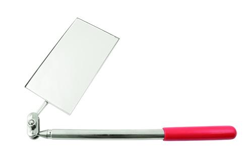 Inspektionsspejl 51x89 mm m/led og teleskopstang max L=480 mm