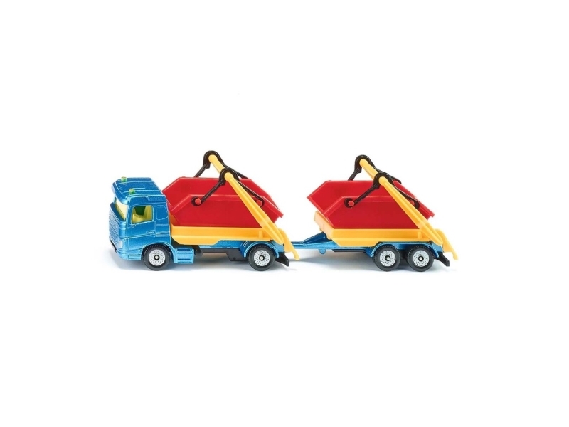 Siku Truck W Skip And Trailer