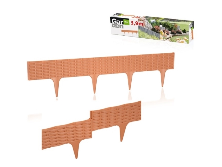 Prosperplast Obrzee GARDEN BORDER - terakota, Havekantbånd, Plast, Brun, 1865 mm, 3,9 m, Kasse | Trädgården - Staket & avskärmning - Tillbehör | GameStuff