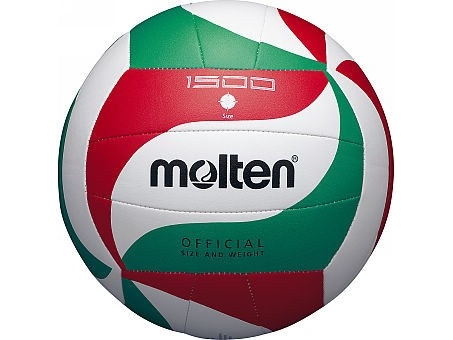 Molten V4m1500, Grøn, Rød, Hvid, Læder, Syntetisk, 18-Panel Ball, Indendørs & Udendørs, Mønster, Unisex