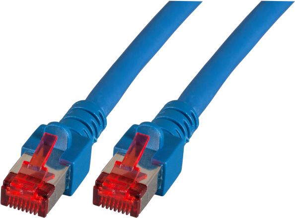Patchkabel RJ45, CAT6 250Mhz, 0.5m blau, S-STP(S/FTP), LSOH