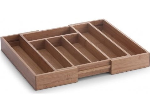 Zeller 25322 28.5-40 X 33.5 X 5 Cm Extendible Cutlery Tray Bamboo