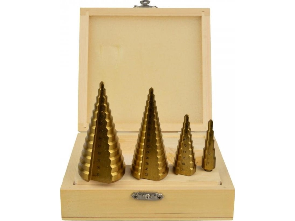Stage Diamond Drills Set Of 4Pcs 4-39Mm