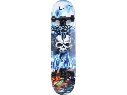 Inny Schildkrot Grinder 31 Inferno Skateboard, blau-weiß, 510681