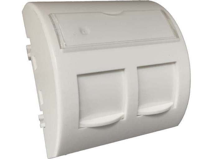 Alantec-Adapter 45X45 2Xrj45 Med Støvklapper