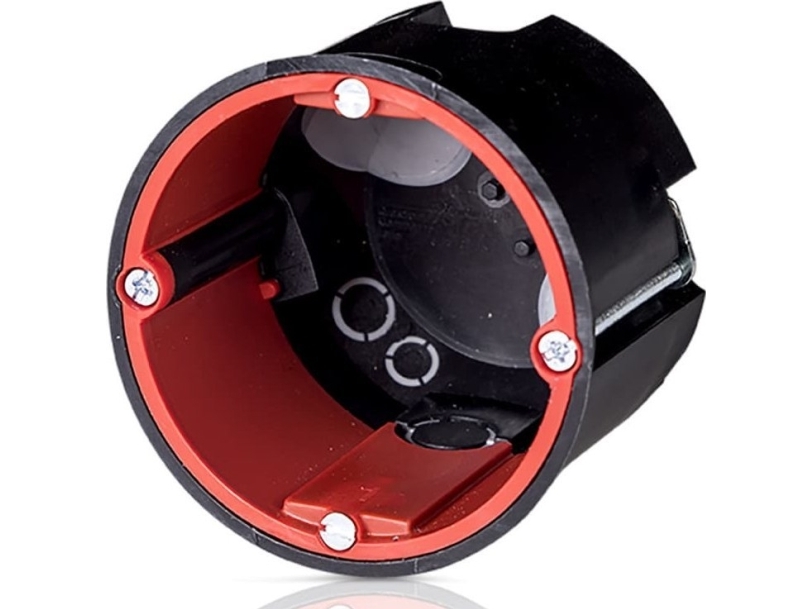 ftronic HW fire protection box Ø68mm d62mm w cable and pipe entries BS3700 | Lauritz Knudsen - LK FUGA - Rammer & Tangenter | GameStuff