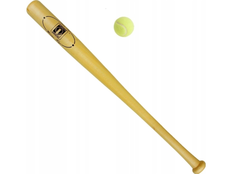 Lucio Londero Wooden Baseball Bat Londero 75 Cm With Tennis Ball