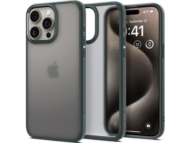 Spigen Ultra Hybrid Iphone 15 Pro Max Case - Dunkelgrün