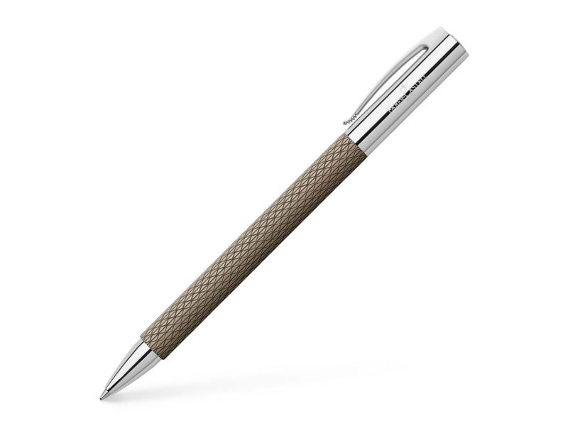 Faber-Castell AMBITION OpArt, Klämma, Indragbar kulspetspenna med vridfunktion, Svart, Bold | Skrivredskap - Övriga skrivredskap | GameStuff