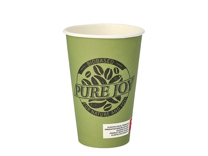 Papstar 87868, 300 ml, kartonki, polylaktidi (PLA), vihreä, FSC, 8 cm, 117 mm