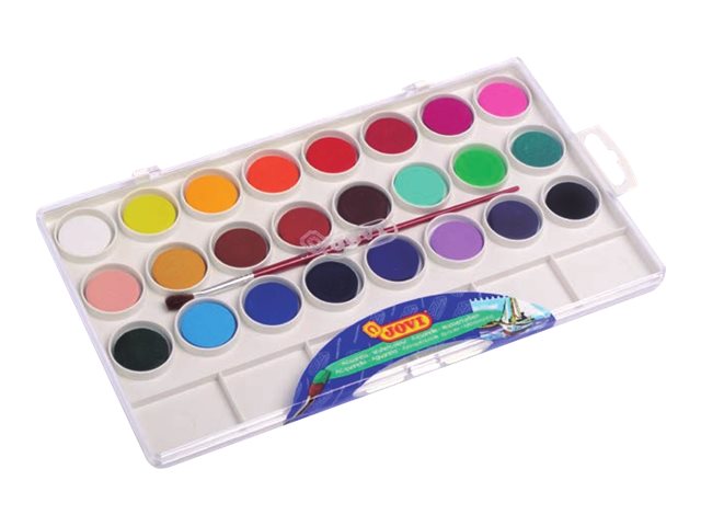 JOVI WaterColors - Maling - vandfarve - assorterede farver (pakke med 24)
