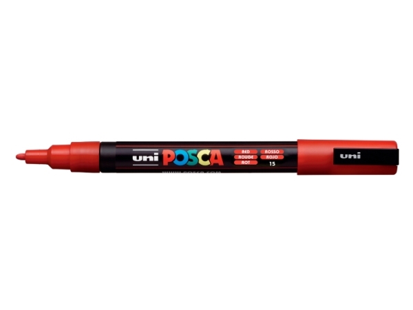 Uni-Ball Posca Pc-3M Acrylstift 0.9 - 1.3 Mm Rot