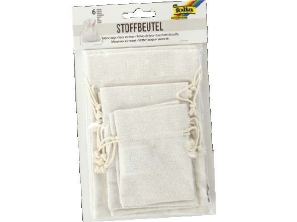 Folia 64101, Gavepapirstaske, Hvid, Monokromatisk, Bomuld, Polyester, 6 Stk