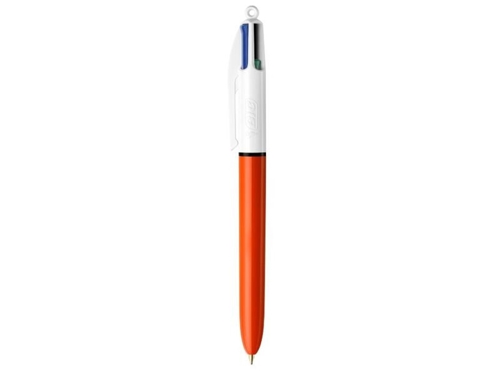 BIC 4-Color, Kuulakärkikynä klikkausmekanismilla, Uudelleentäytettävä, Musta, Sininen, Vihreä, Punainen, Hienojakoinen