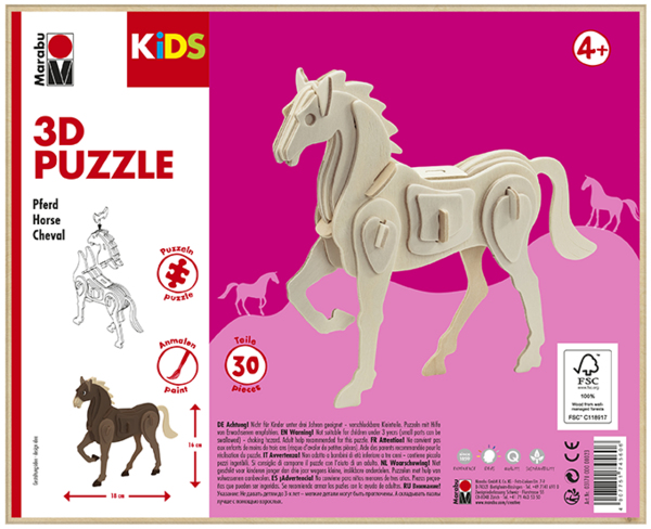 Marabu Kids Pferd 3D-Puzzle
