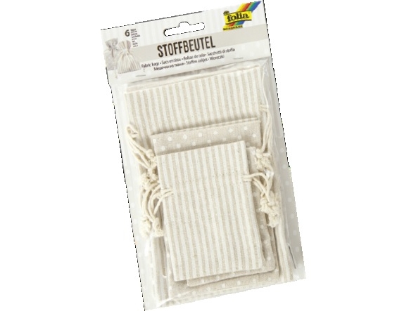 Folia 64102, Gavepapirstaske, Beige, Hvid, Mønster, Bomuld, Polyester, 6 Stk